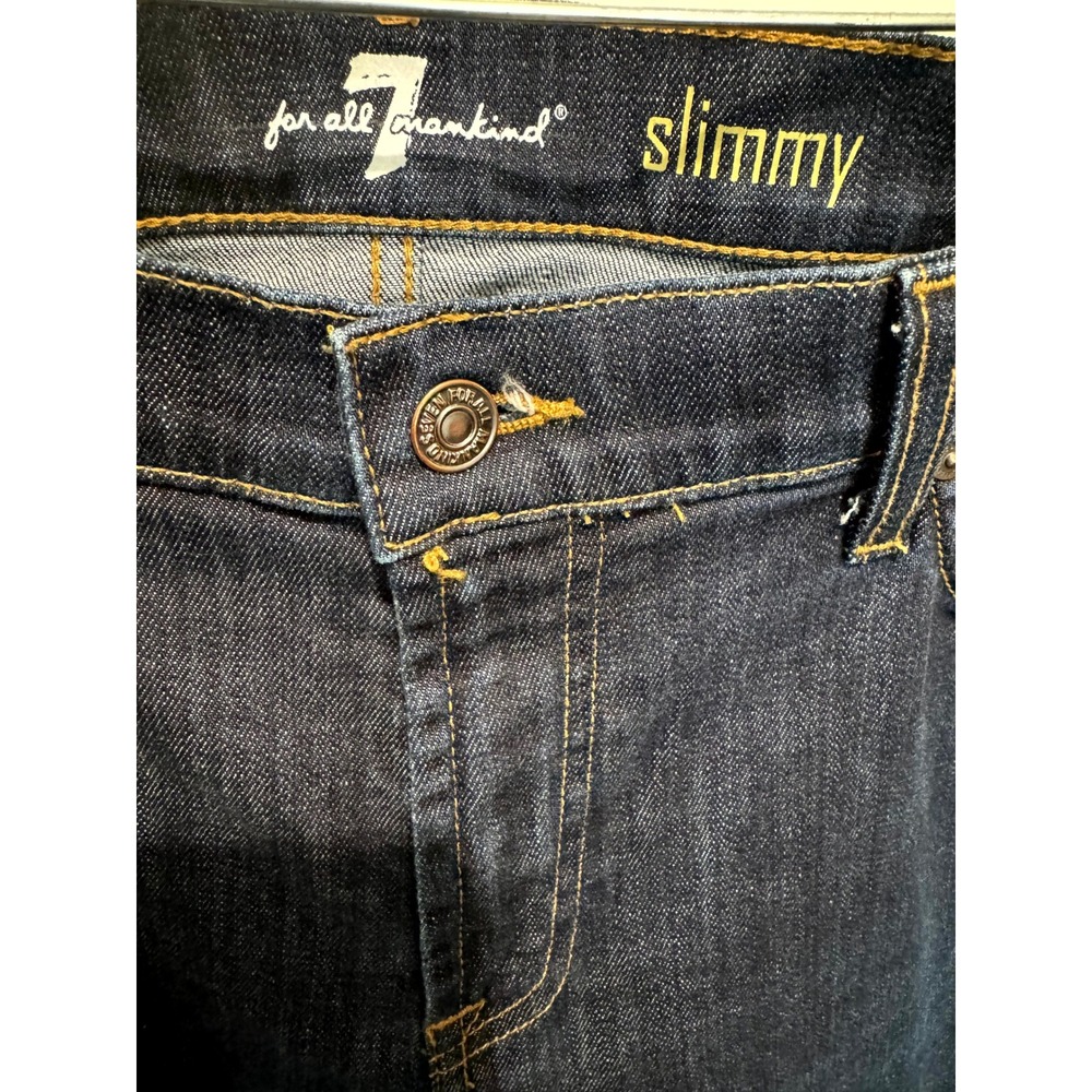 7 For All Mankind Slimmy Jeans Mens Size 38 Dark Wash Denim Pants